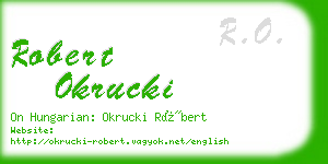 robert okrucki business card